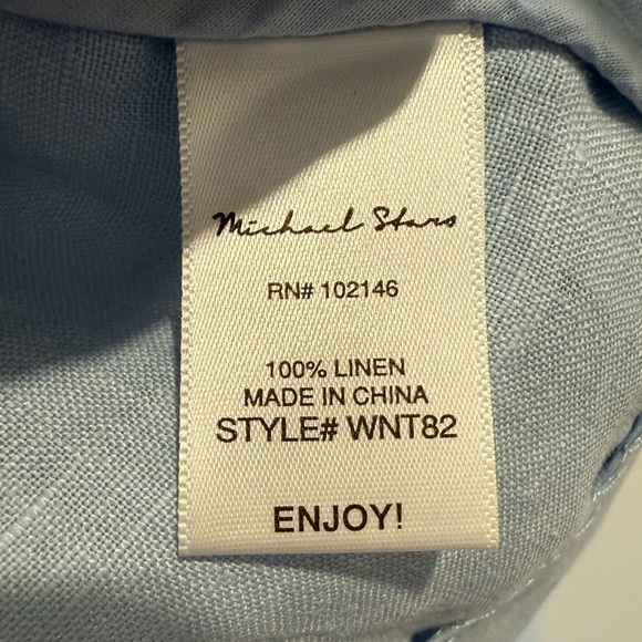 Michael Stars Light Blue 100% Linen Blazer RV $178 NWT Medium - Picture 6 of 7